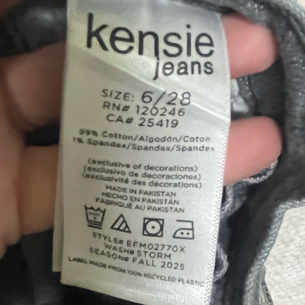 Kensie Womens The Ella High Rise Straight Jeans Size 6 Charcoal Cotton - Picture 6 of 6